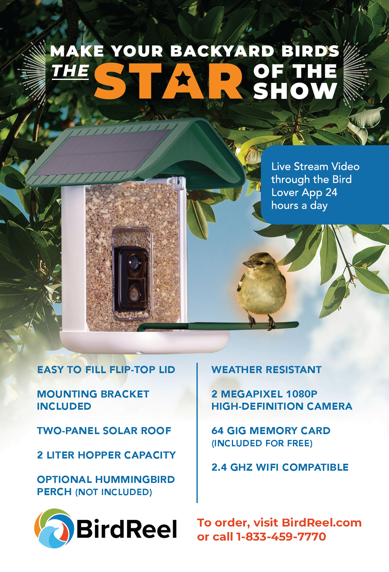 BirdReel Smart Bird Feeder - Now Available at more than 140 Wild Birds  Unlimited stores around the country or on-line at order.wbu.com!